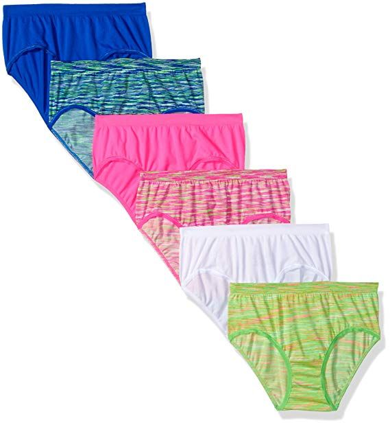 Girls Cotton Blend Assorted Printed Underwear Size 12 - at