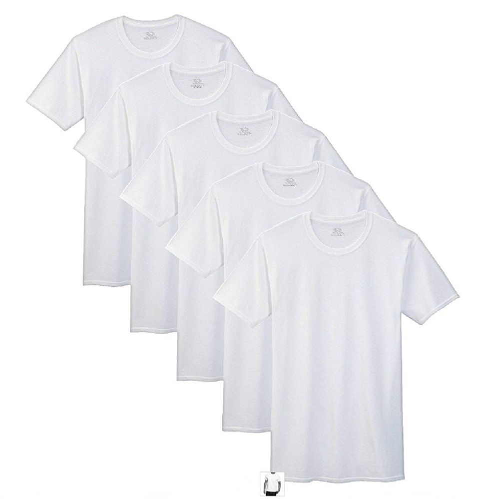 72 Bulk Men's Fruit Of The Loom 100% Cotton White T-Shirt, Size xl