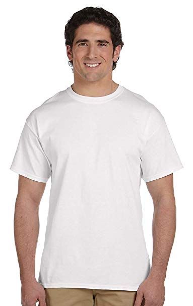 72 Pieces Men's Fruit Of The Loom 50/50 Cotton Blend White T-Shirt, Size L - Mens T-Shirts