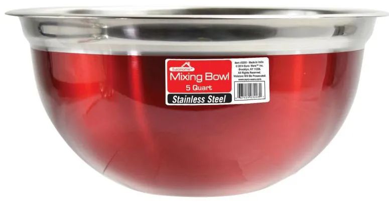 12 Pieces of 5 Quart Mixing Bowl Red