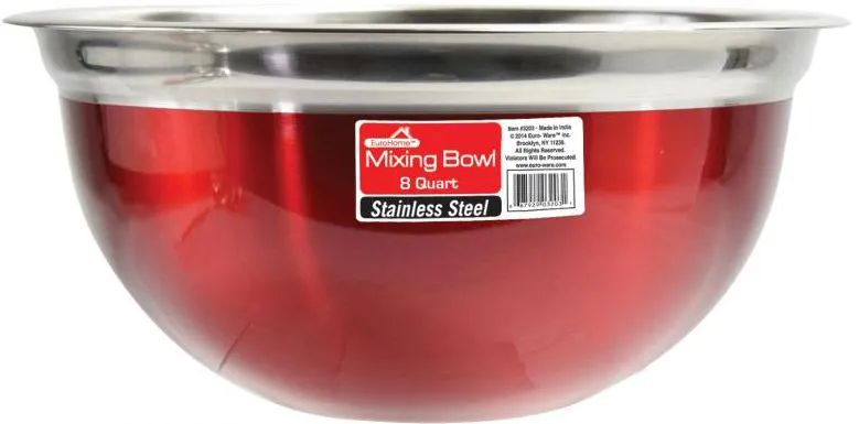 12 Pieces of 8 Quart Mixing Bowl Red
