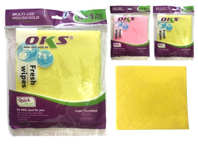24 Pieces of 6 Piece Microfiber Cleaning Cloth