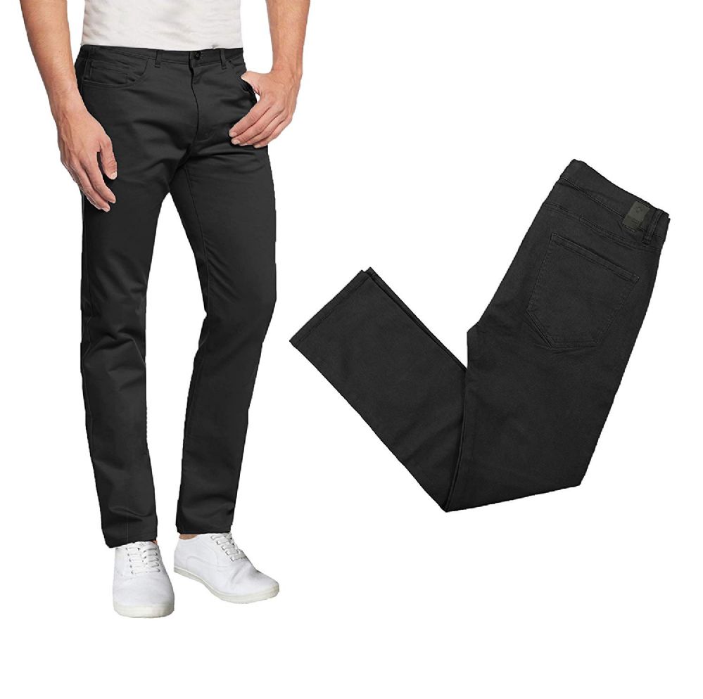 36 Pieces of Men's 5-Pocket UltrA-Stretch Skinny Fit Chino Pants Black