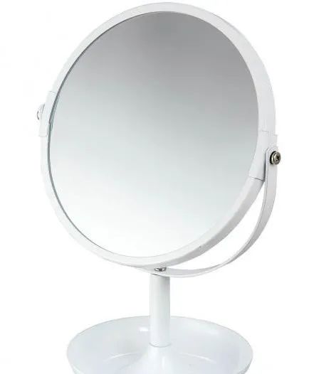 6 Pieces of Vanity Mirror White Finish With Jewelry Trays