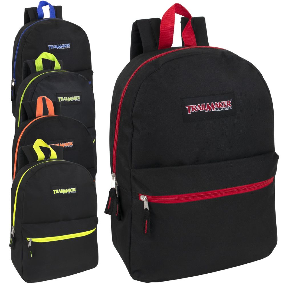 24 Pieces Trailmaker Classic 17 Inch Backpack In Assorted Color - Backpacks  17 - at 