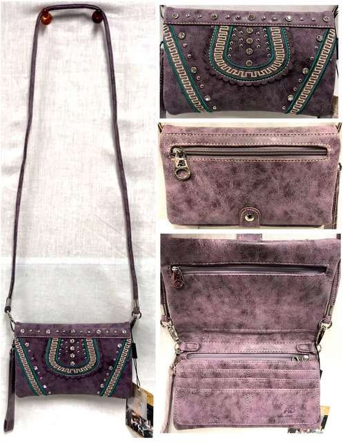 Bling Curves Rhinestone Handbag/ Purple