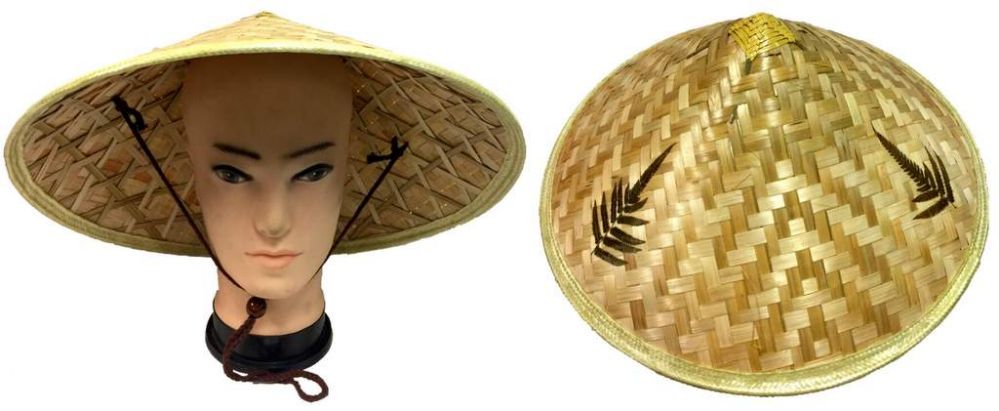 cone shaped straw hat