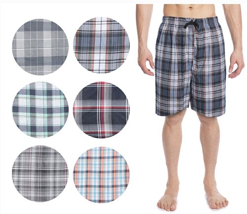36 Pieces of Men's Short Cotton Pj Pants With Packets And Strings