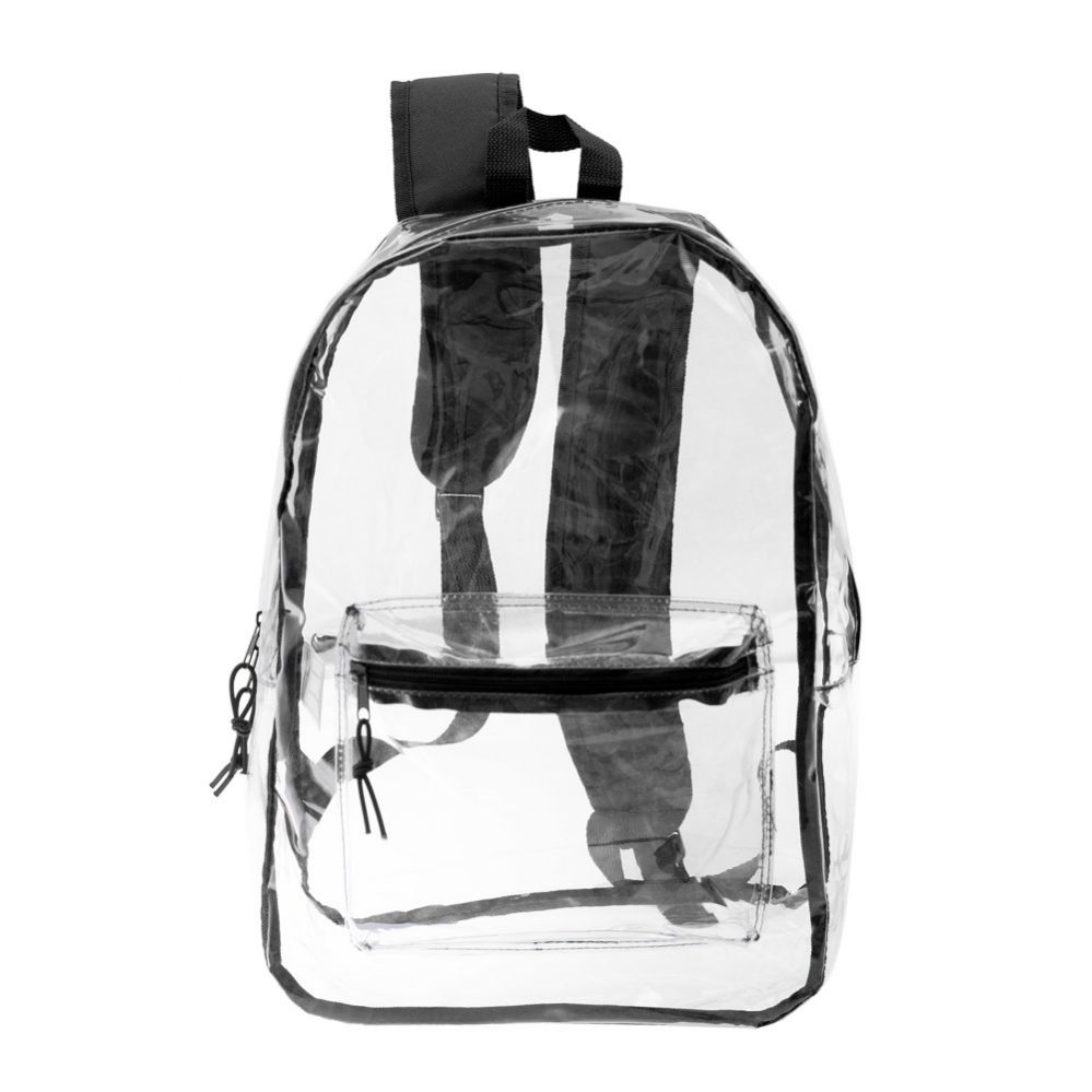 24 Wholesale 17" Kids Clear Backpacks In Black at