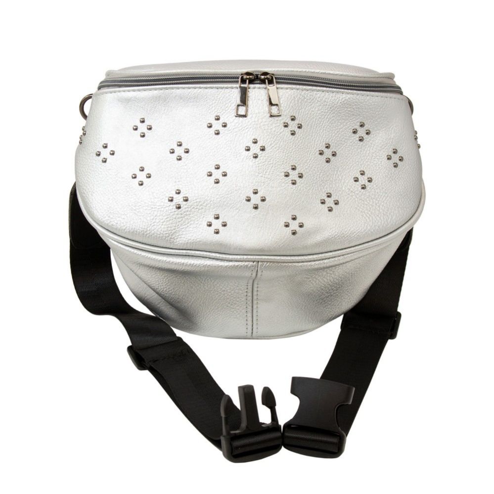 12 Pieces of Oversize Fanny Pack In Silver