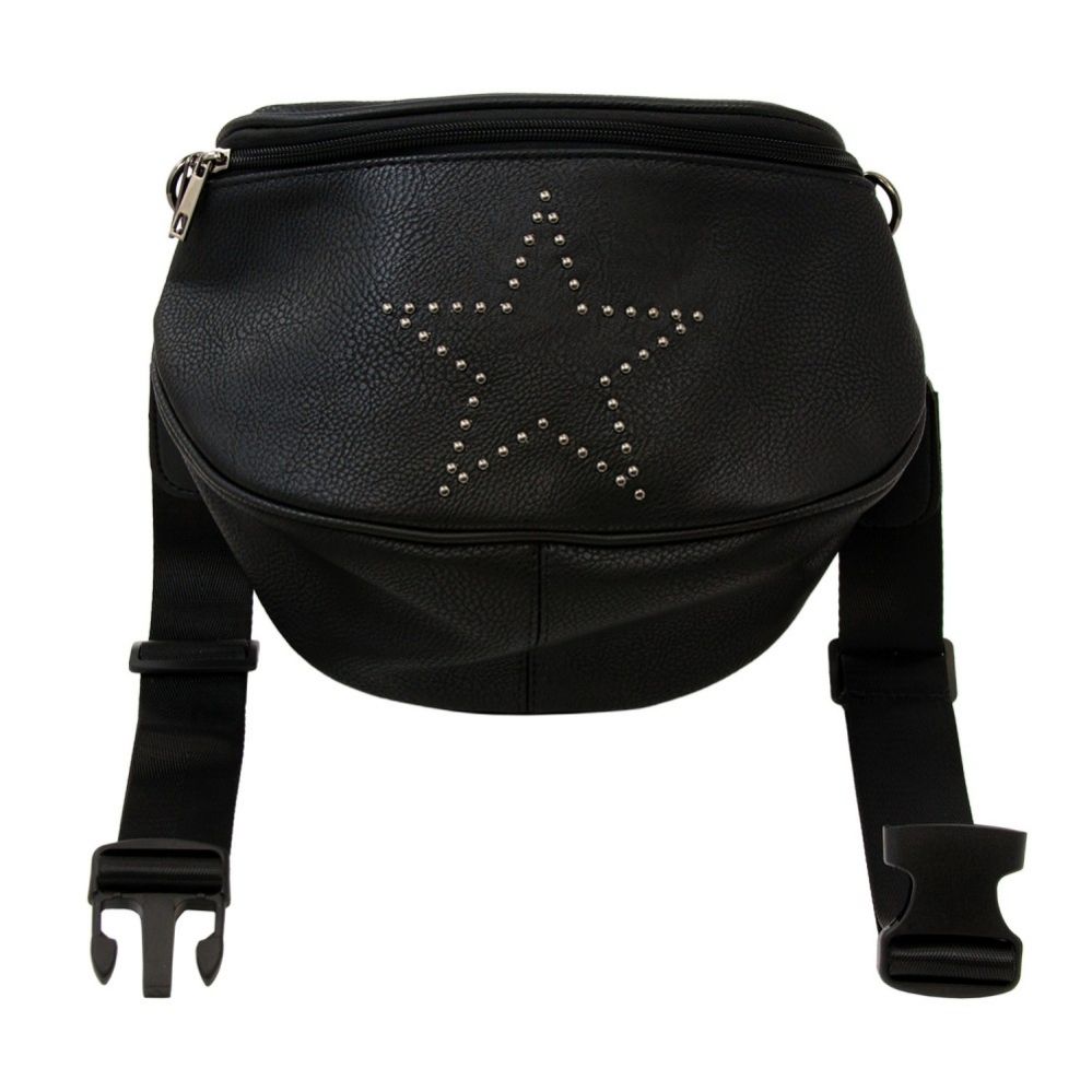12 Pieces of Oversize Fanny Pack In Black With Star