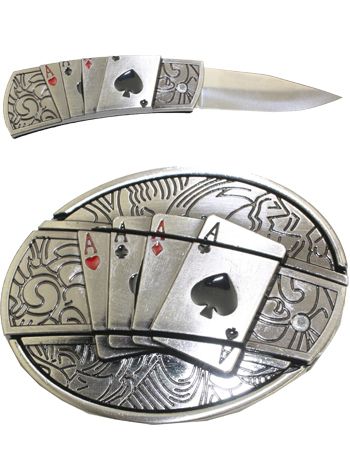 12 Pieces of Knife Cards Belt Buckle