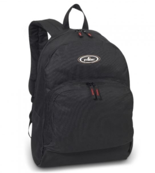 30 Wholesale Everest Classic Backpack With Front Organizer In Black