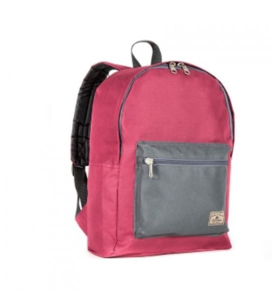 30 Wholesale Everest Basic Color Block Backpack In Red And Black at