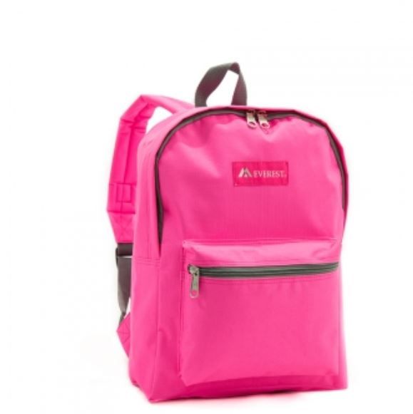 30 Pieces Everest Basic Color Block Backpack In Candy Pink - Backpacks ...