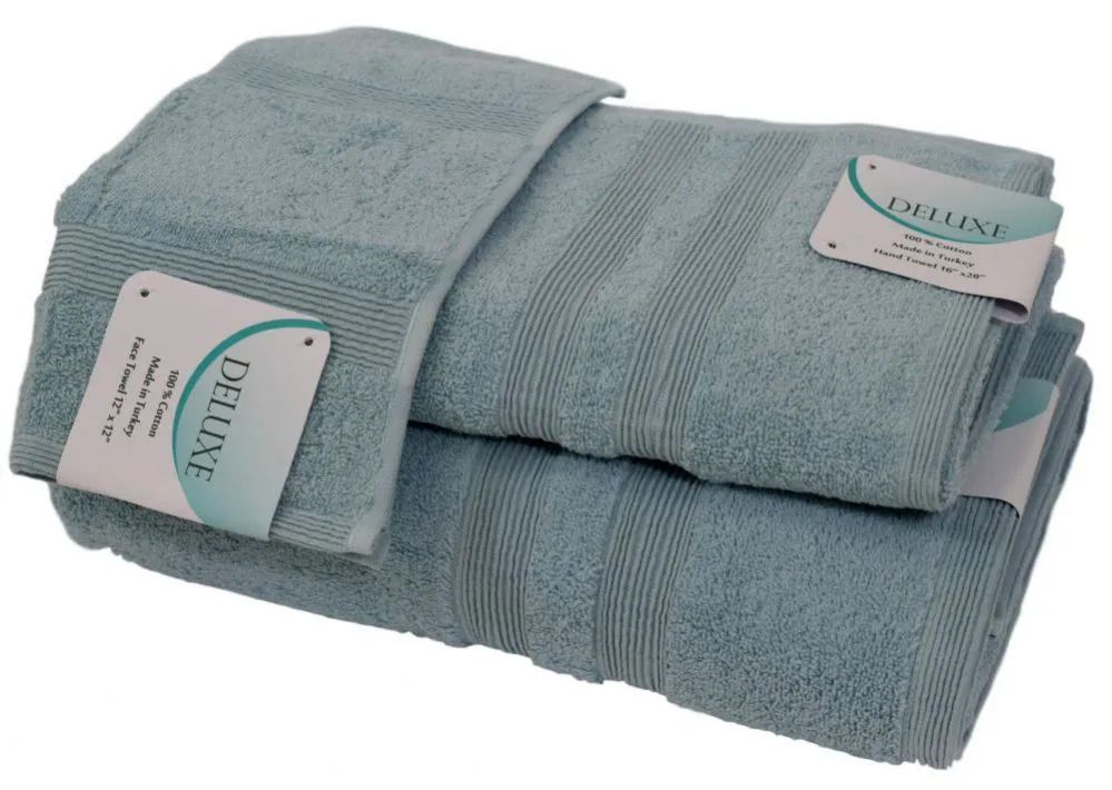 12 Pieces of Sterling Starlight Blue Cotton 3 Piece Towel Set