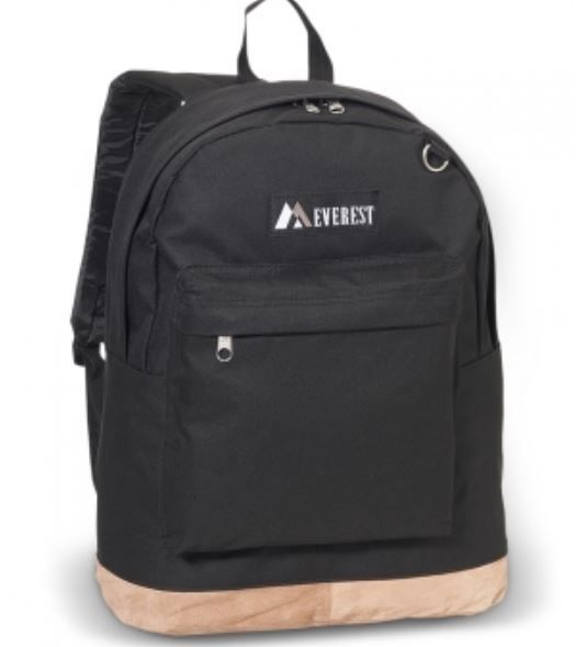30 Wholesale Everest Suede Bottom Pattern Backpack In Black