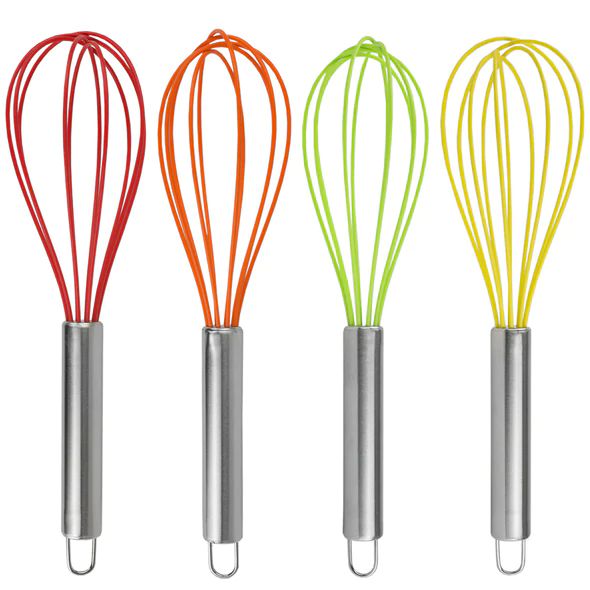 48 Pieces of Home Basics Silicone Balloon Whisk With Steel Handle