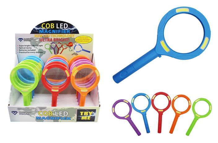 30 Pieces of Cob Led Colorful Magnifying Glass
