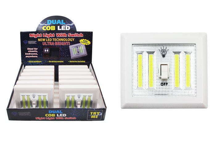 12 Pieces of Cob Led Dual Light Switch Ultra Bright