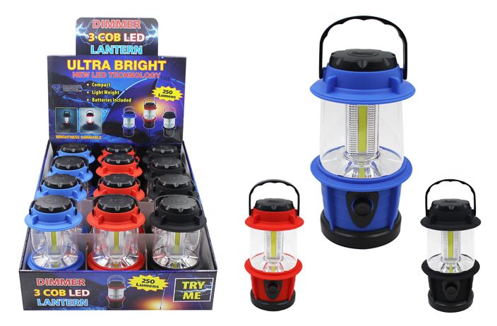 12 Pieces of Cob Led Lantern With Dimmer Ultra Bright