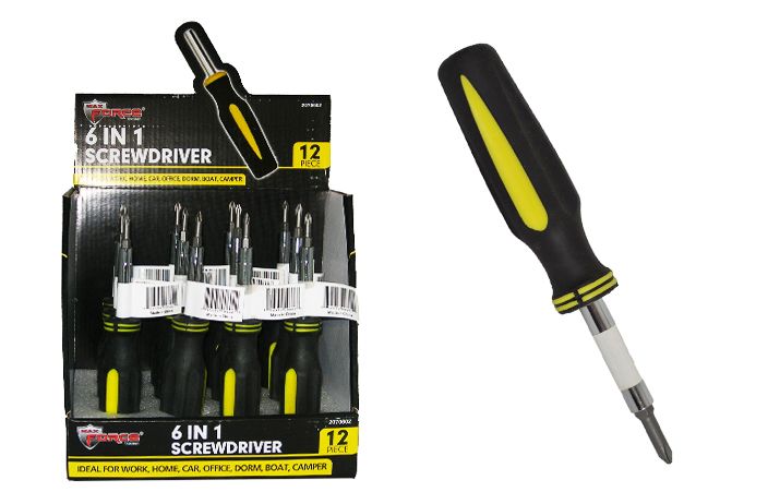 12 Pieces of 6 In 1 Screwdriver