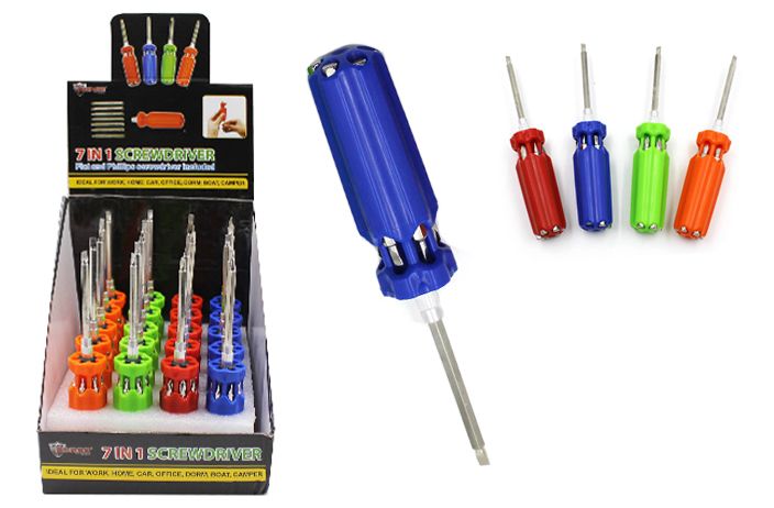 20 Pieces of 7 In 1 Long Screwdriver