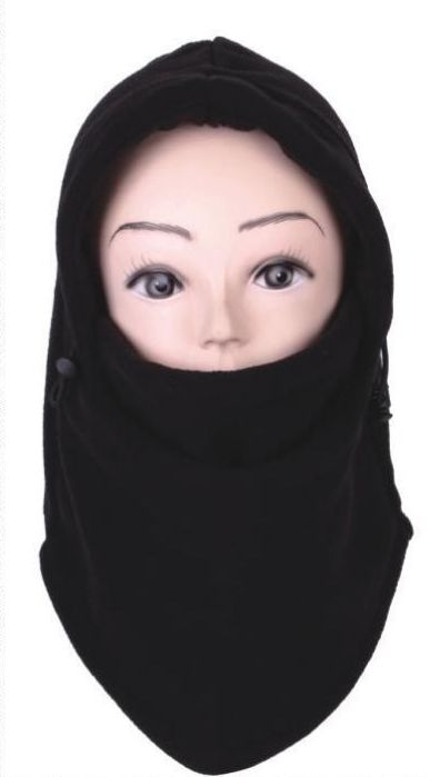 36 Pieces of Unisex Fleece Face Masks Black Color Only