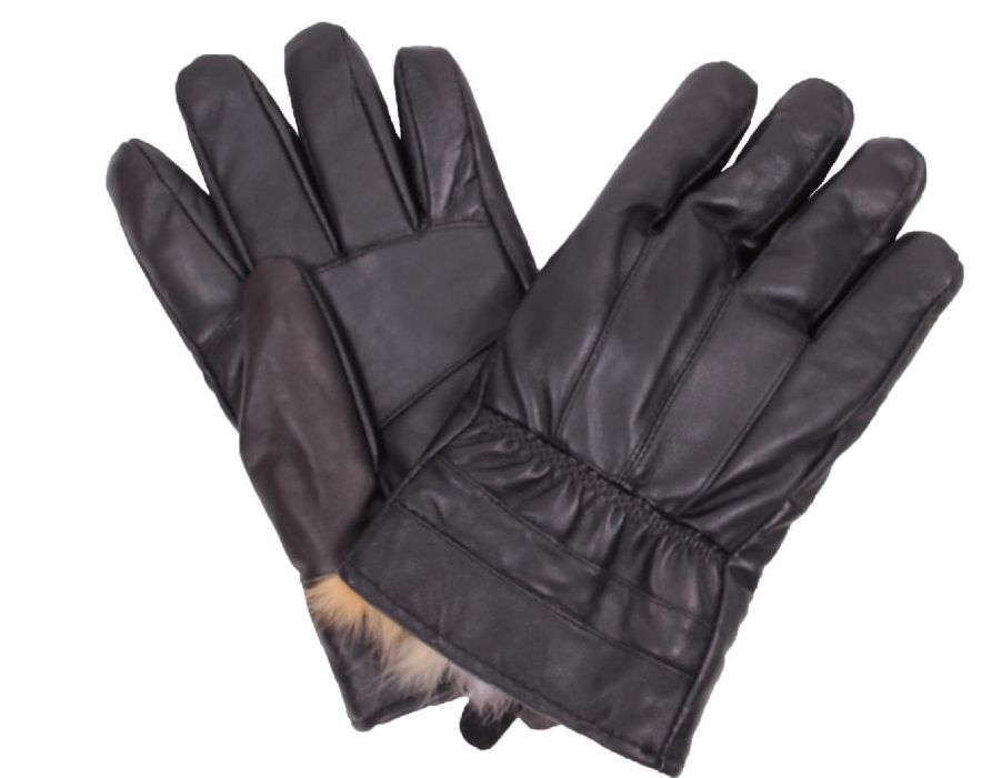 72 Pairs of Men's Black Leather Winter Glove