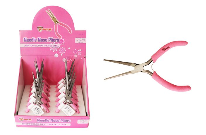 24 Pieces of Pink Needle Nose Pliers