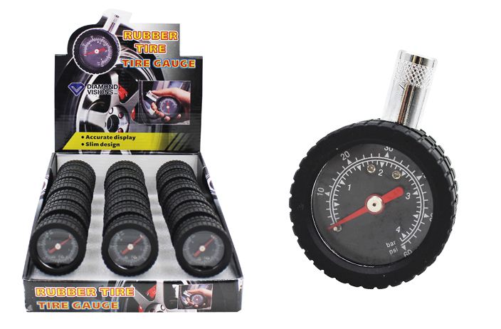 18 Pieces of Rubber Wheel Dial Tire Gauge