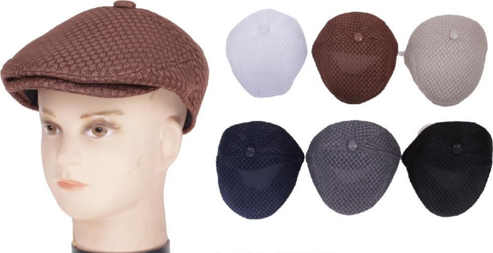 72 Pieces Men's Driver Caps Fedoras, Driver Caps & Visor at