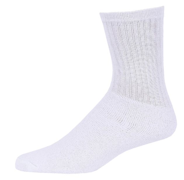 120 Pairs of Men's Sport Crew Sock In White Size 10-13