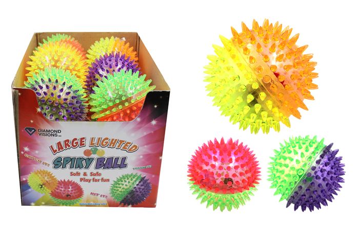 24 Wholesale Large Flashing Spiky Ball