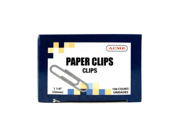 90 Pieces 1.25 Paper Clips 100 Count - Paper clips