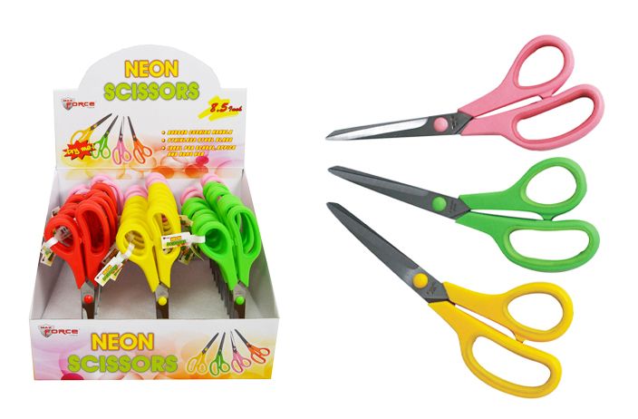 60 Wholesale Neon Cushion Grip Scissors