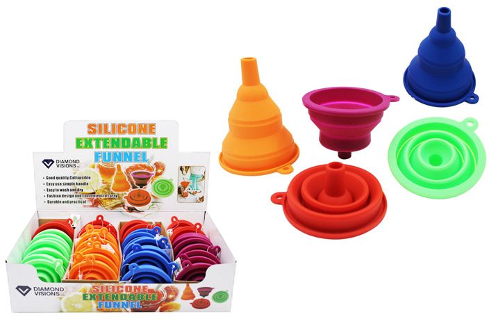 36 Pieces of Silicone Collapsible Funnel