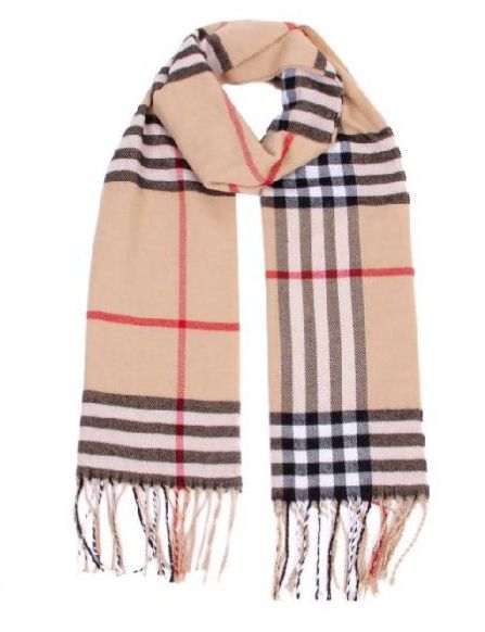 24 Pieces of Unisex Plaid Printed Winter Scarf