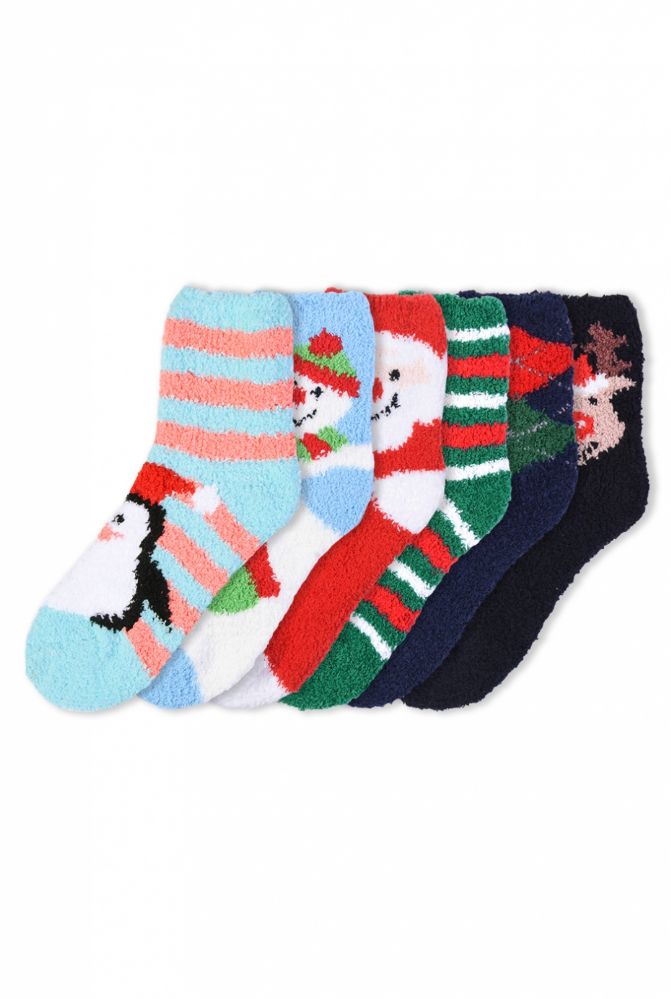 120 Wholesale Women's Holiday Plush Soft Socks Size 9-11