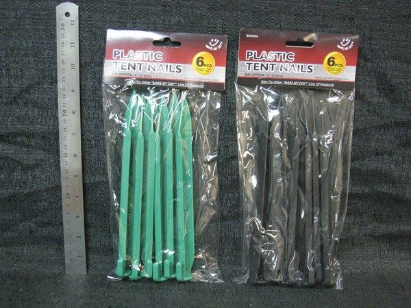 48 Pieces of Plastic Nylon Tent Pegs