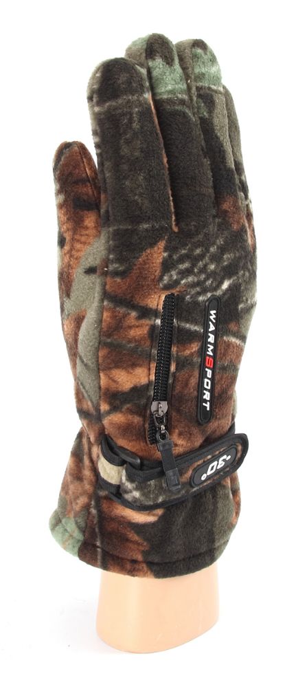 60 Pairs of Adults Camouflage Fleece Gloves With Fur Lined