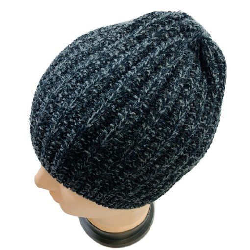 36 Pieces of Adults Black/gray Variegated Stretch Beanie
