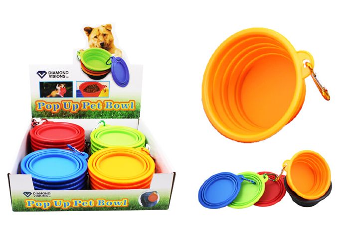 24 Pieces of Pop Up Silicone Pet Bowl