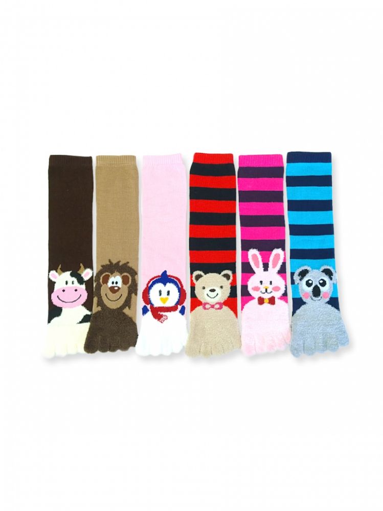 120 Wholesale Women's Animal Fuzzy Toe Socks Size 9-11