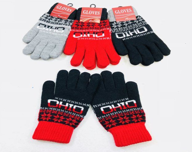 48 Wholesale Ohio Knitted Glove In Small