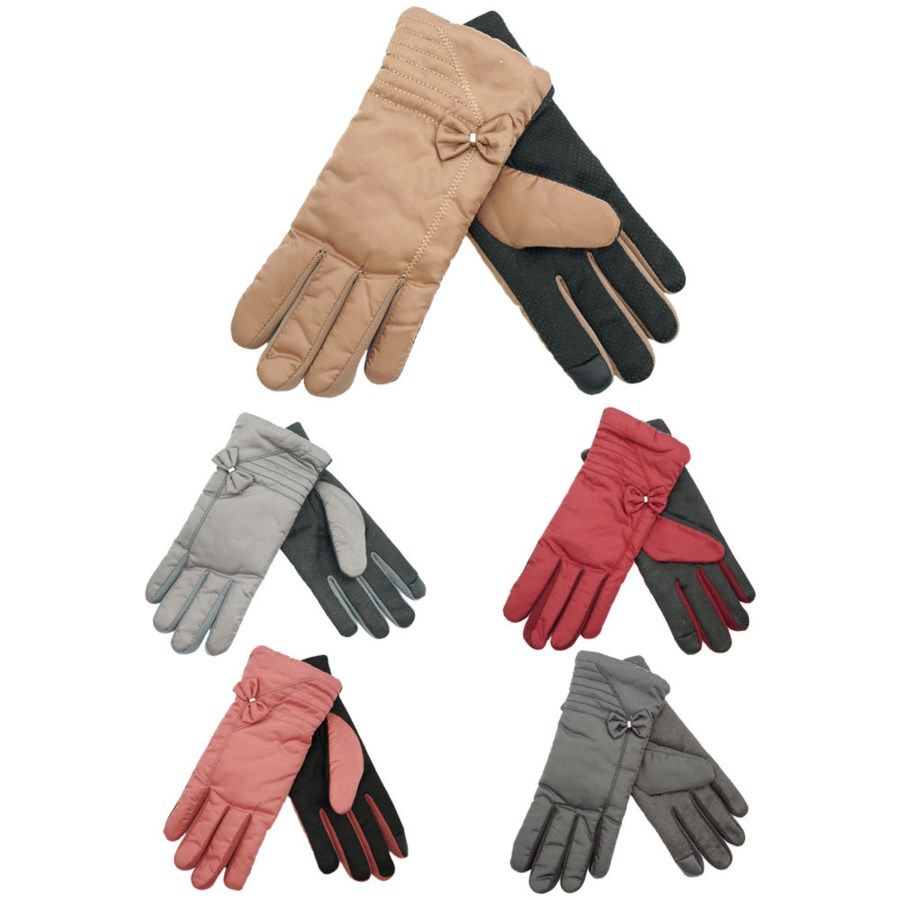 36 Pairs of Ladies Fashion Texting Gloves With Bow Design