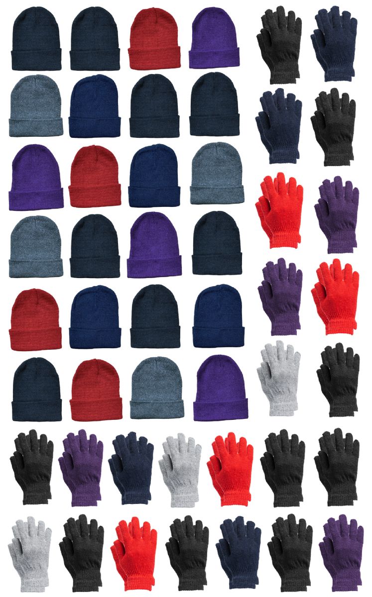 24 Wholesale Yacht & Smith Women's 2 Piece Hat And Gloves Set In Assorted Colors