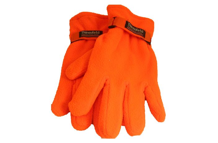 orange fleece gloves