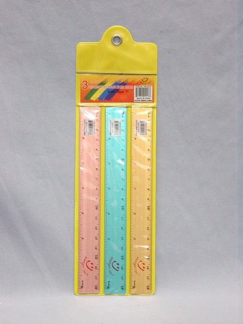 144 Pieces of Ruler Three Piece Metal Assorted Color