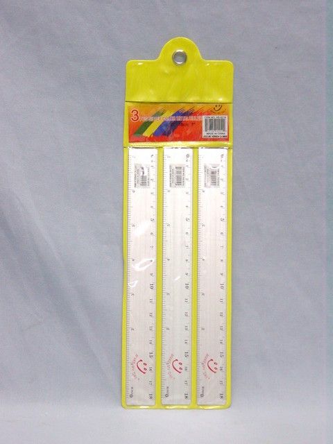 144 Pieces of Ruler Three Piece Metal Ruler Silver